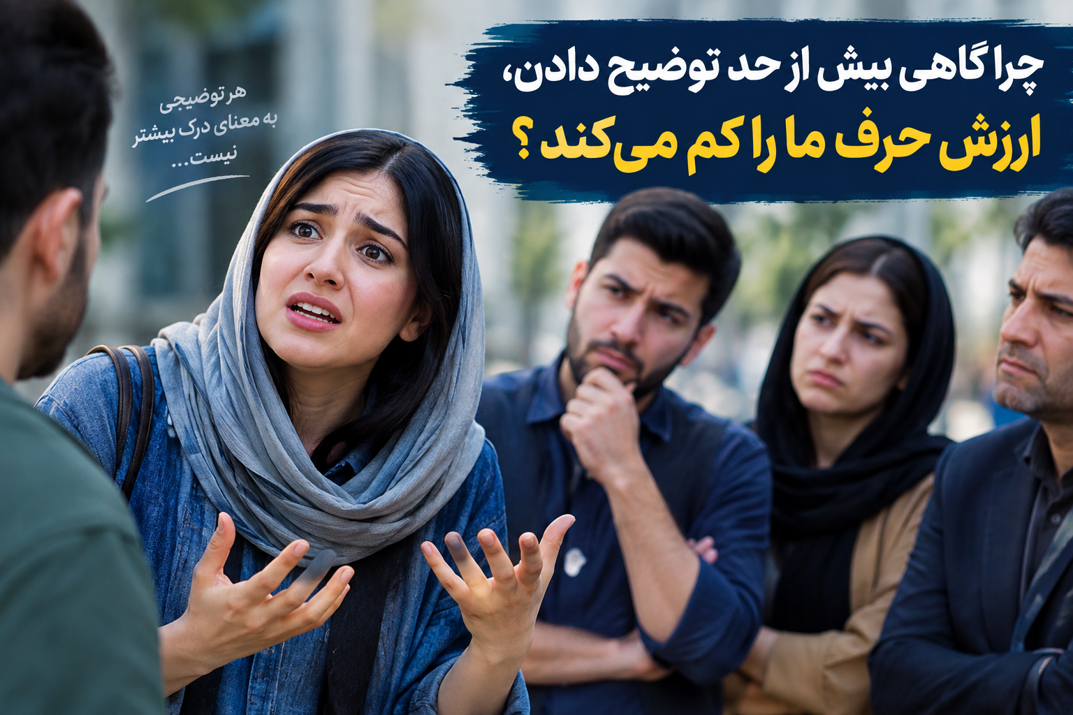 چرا گاهی بیش از حد توضیح دادن، ارزش حرف مارا کم میکند؟