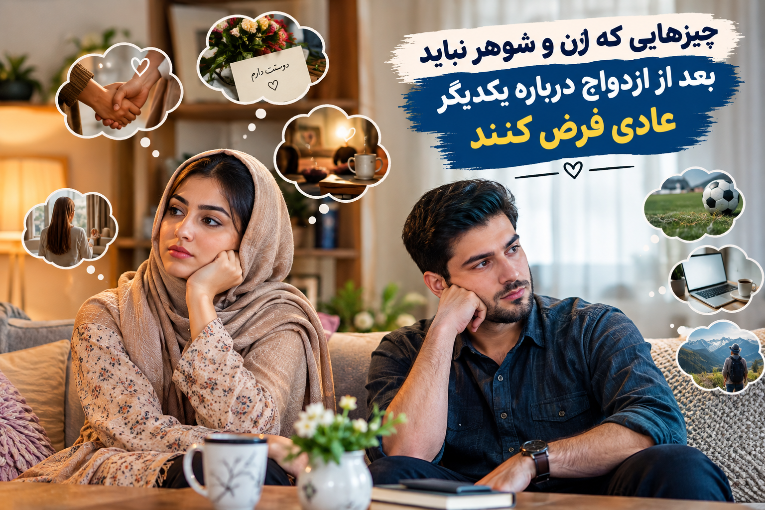 چیزهای که زن و شوهر نباید بعد از ازدواج درباره یکدیگر عادی فرض کنند.