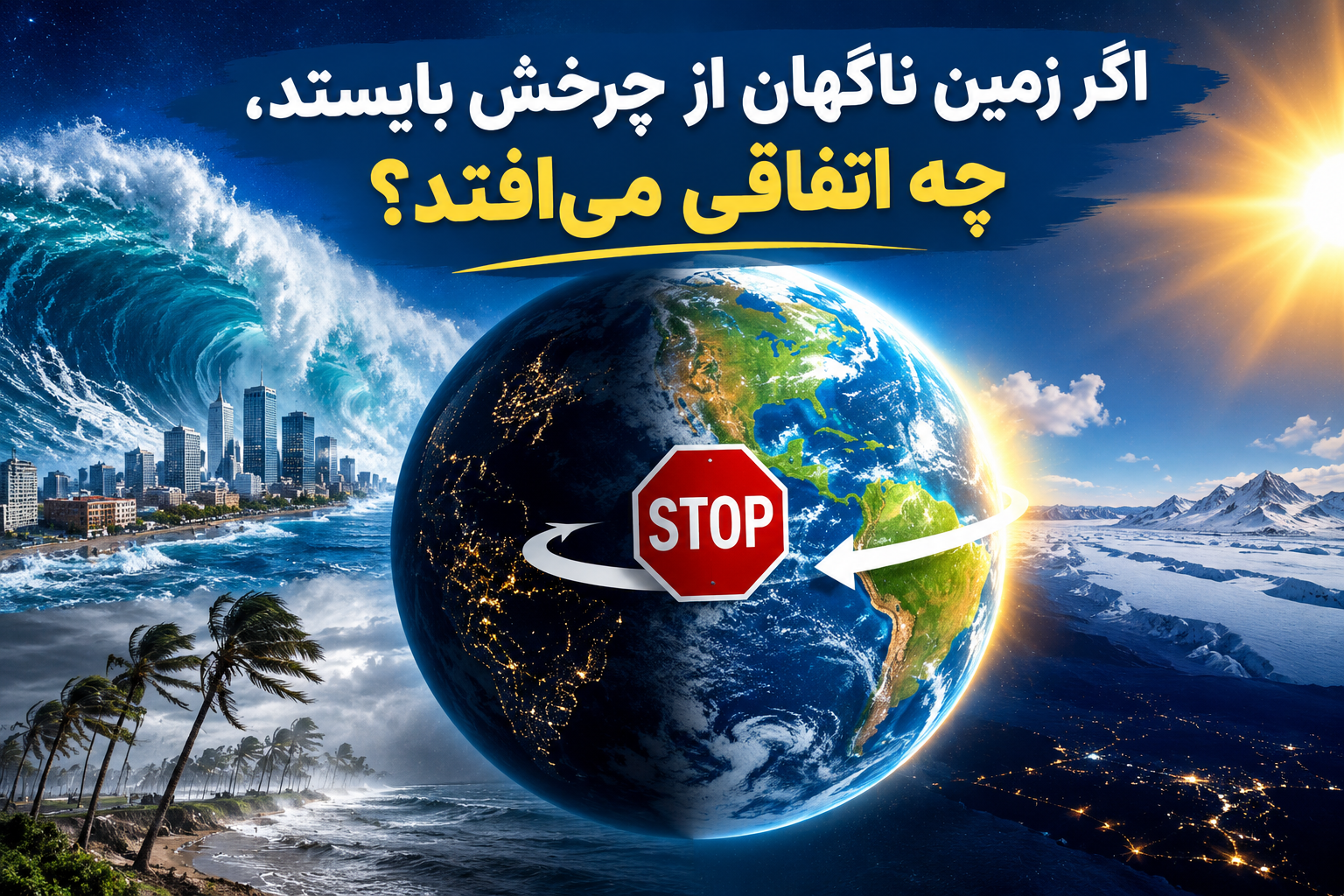 اگر زمین ناگهان از چرخش بایستد ، چی اتفاقی می افتد؟