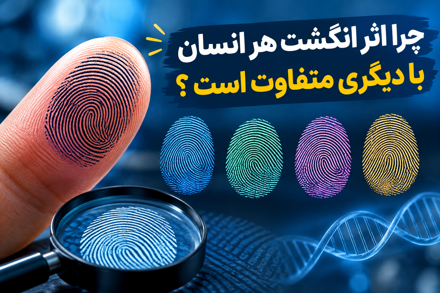 چرا اثر انگشت هرانسان با دیگری متفاوت است ؟