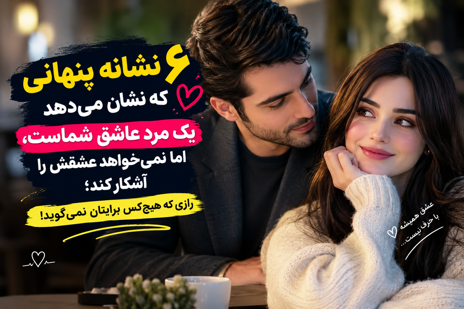 ۶ نشانه پنهانی که نشان می‌دهد یک مرد عاشق شماست، اما نمی‌خواهد عشقش را آشکار کند؛ رازی که هیچ‌کس برایتان نمی‌گوید! ❤️🔍