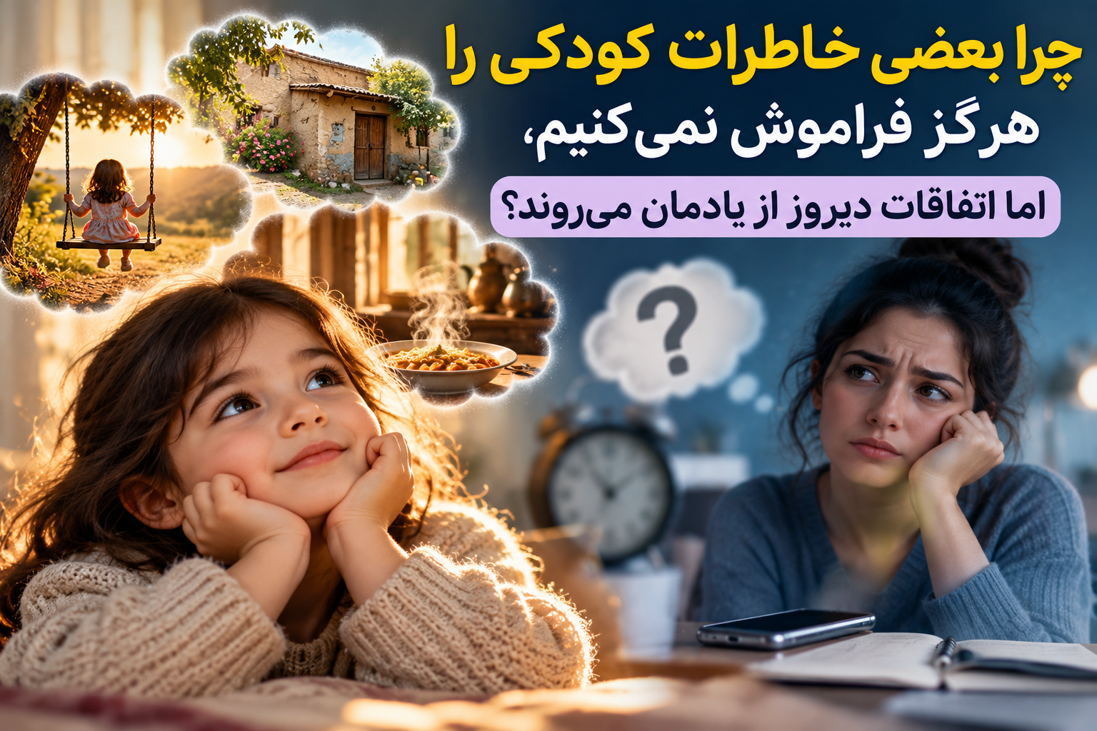 چرابعضی خاطرات کودکی را فراموش هرگز نمیکنیم ،اما اتفاقات دیروز از یادمان میرود ؟