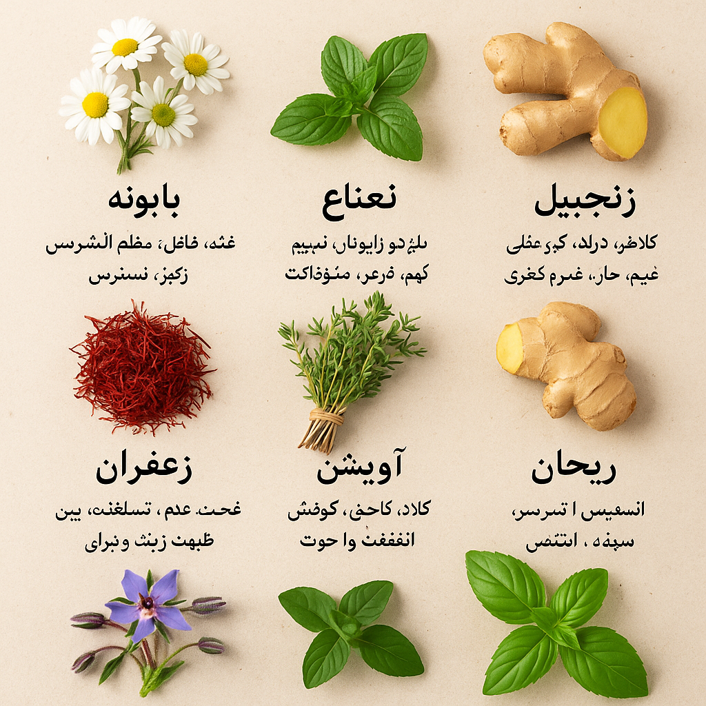 🌿 گیاهان دارویی پرکاربرد: